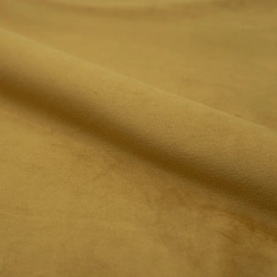 Pack 4 chaises en velours jaune moutarde et bleu foncé - Karl