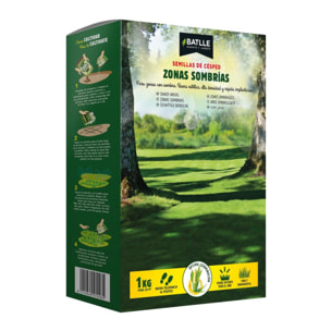 Semillas césped zonas sombrías Batlle 1 kg