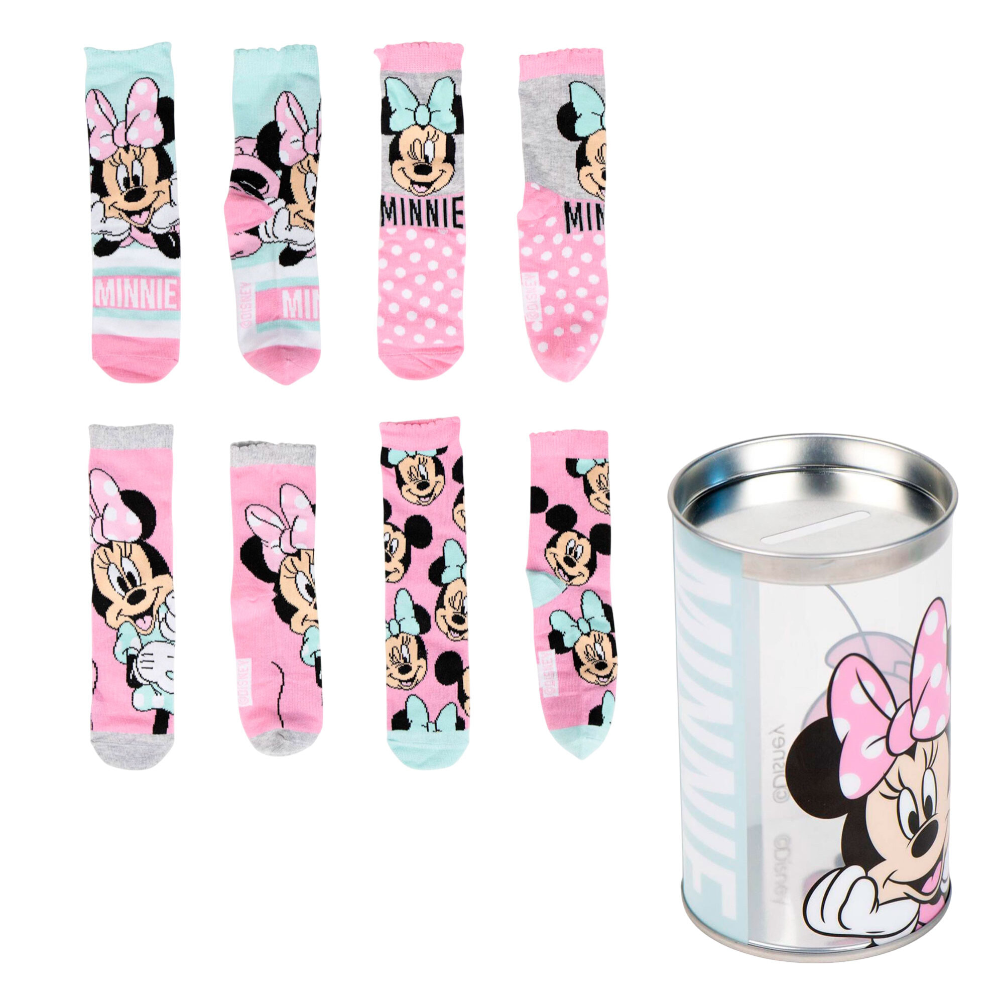 Pack de 4 calcetines infantiles diseño minnie