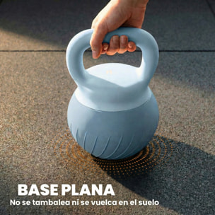 Pesa Rusa 6 kg, Soft Kettlebell Relleno de Arena Metálica y Mango Antideslizante, para Entrenamiento Culturismo en Casa, Gimnasio, Azul Claro