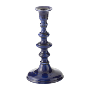J-Line Bougeoir Nag Aluminium Bleu