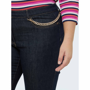 Fiorella Rubino - Jeans Kick Flare con catenella decorativa - Blu