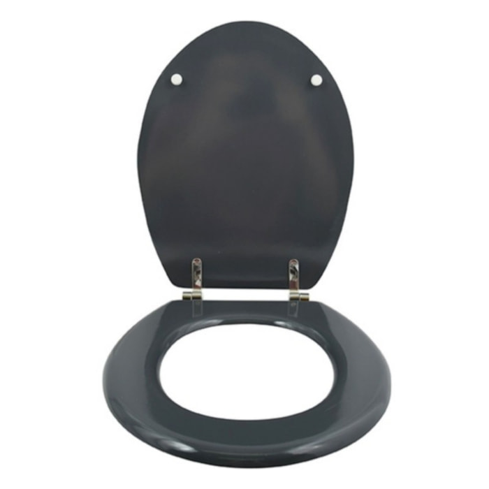 Abattant wc MDF CLEO Gris Anthracite - Charnières Inox MSV