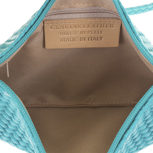 Oleggio Bolso bandolera Mujer.Piel auténtica Gamuza Grabado Espiga