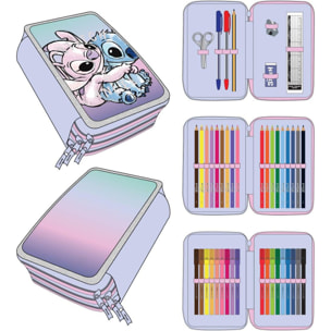 Plumier Con Accesorios Stitch 12.5 X 6.5 X 19.5 Cm