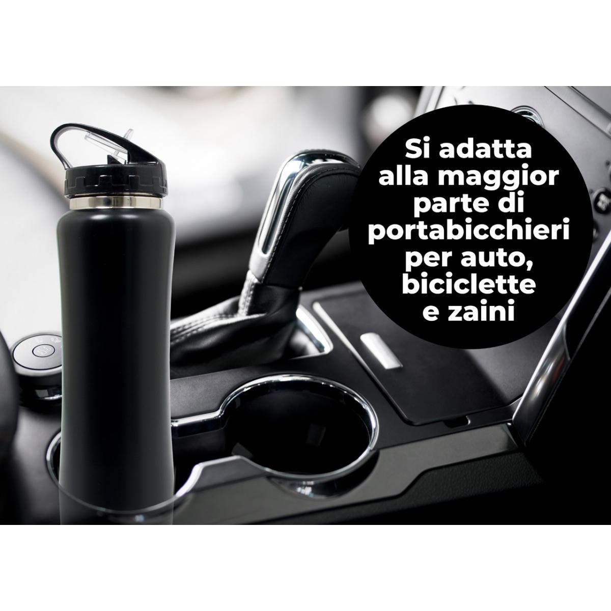 Borraccia Termica Thermos Caldo-Freddo Modello Sport Nero