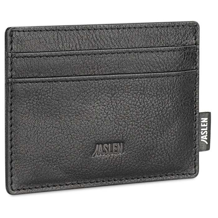 Tarjetero Piel Hombre Jaslen Hannover Negro