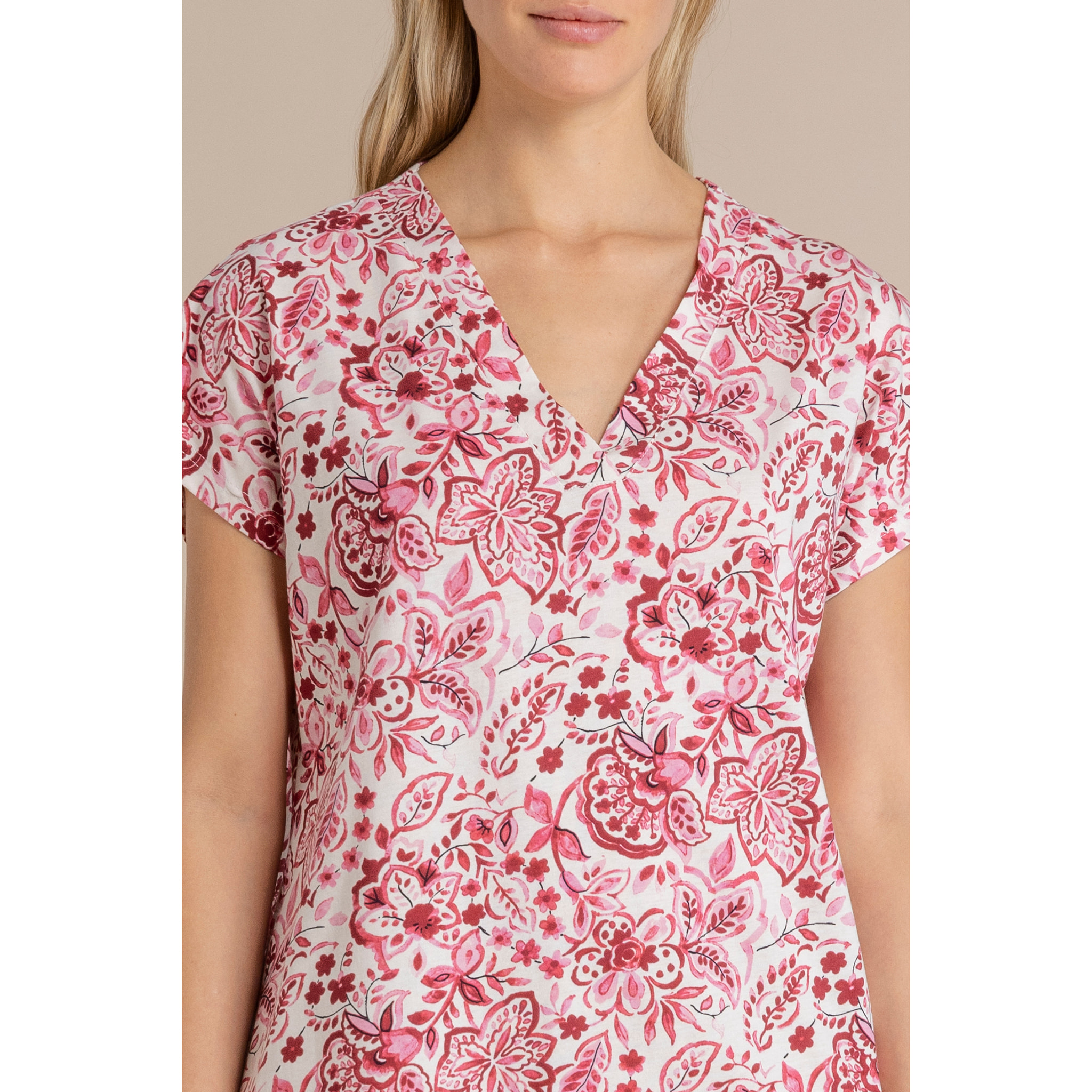 Abitino donna in cotone con scollo a V articolo acquerello Noidinotte