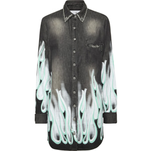 PHILIPP PLEIN Denim Shirt RACING