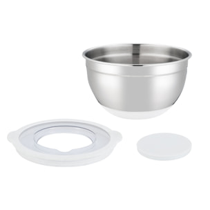 Set de 3 bols melangeurs inox blanc