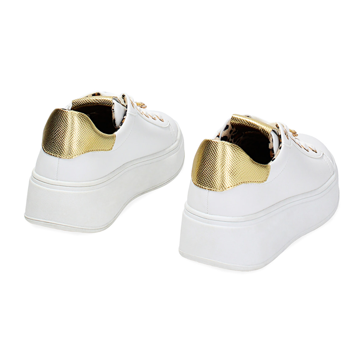 Sneakers bianco-oro