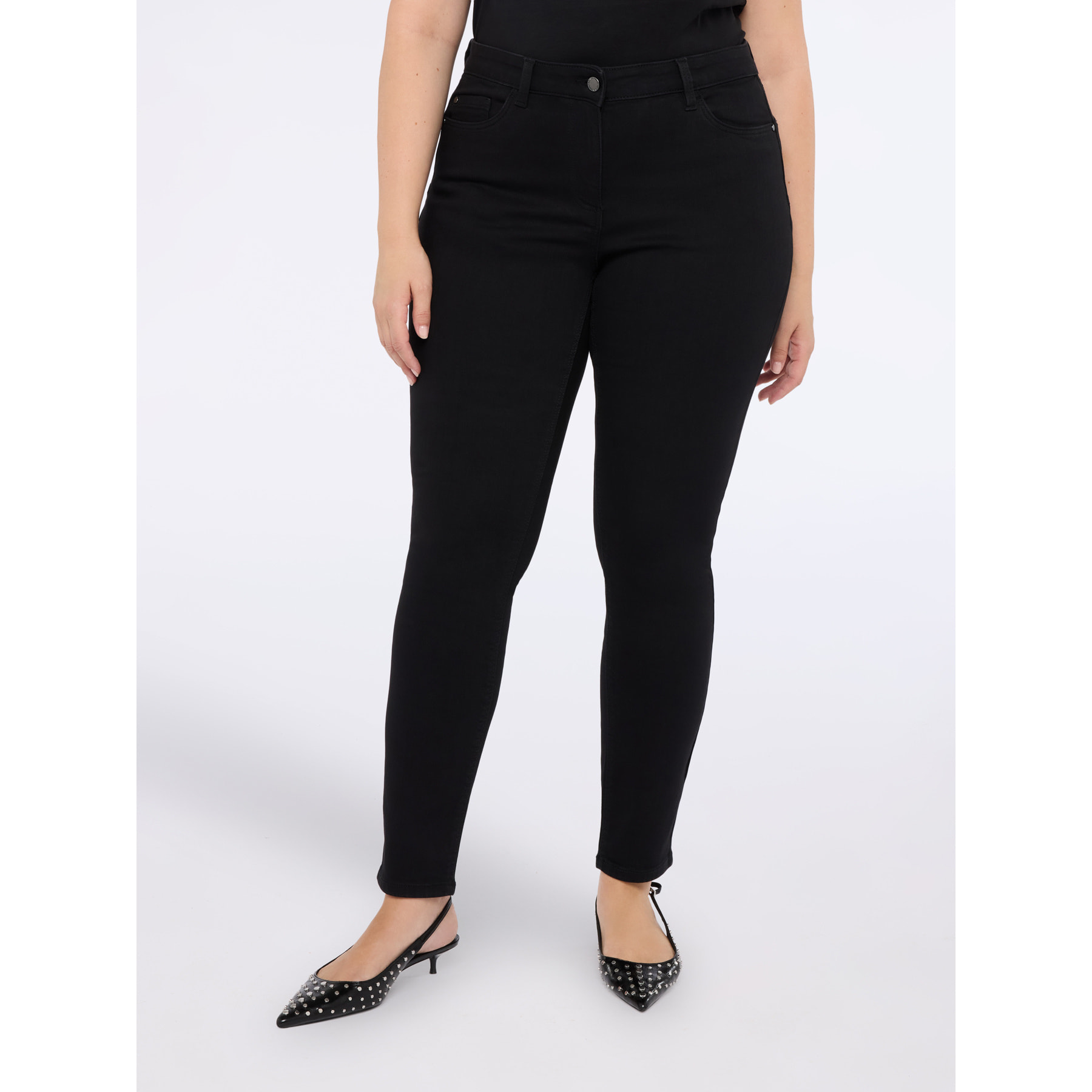 Fiorella Rubino - Jeans skinny lavaggio black - Nero