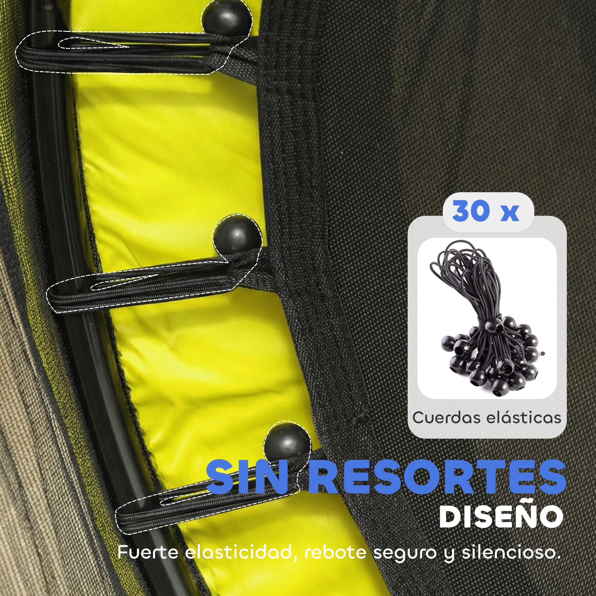 Cama Elástica Infantil Ø140 cm, Trampolín para Niños de 3-10 Años con Red de Seguridad y Marco de Acero, Carga 50 kg, para Interior y Exterior, Amarillo