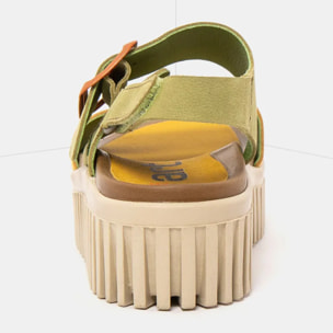 Sandalia de cuña 1578 MULTI LIKEN-HONEY/BRIGHTON color Liken-honey