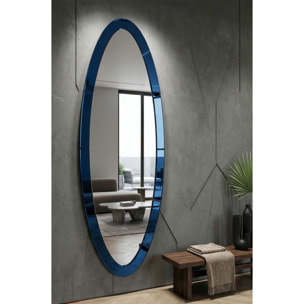 SPECCHIO DA MURO OSLO BLU CM 55X2X150 (MISURA SPECCHIO CM 42,5X137,5)