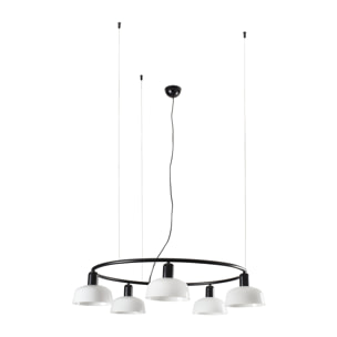 TATAWIN S Lampe suspension circulaire blanche