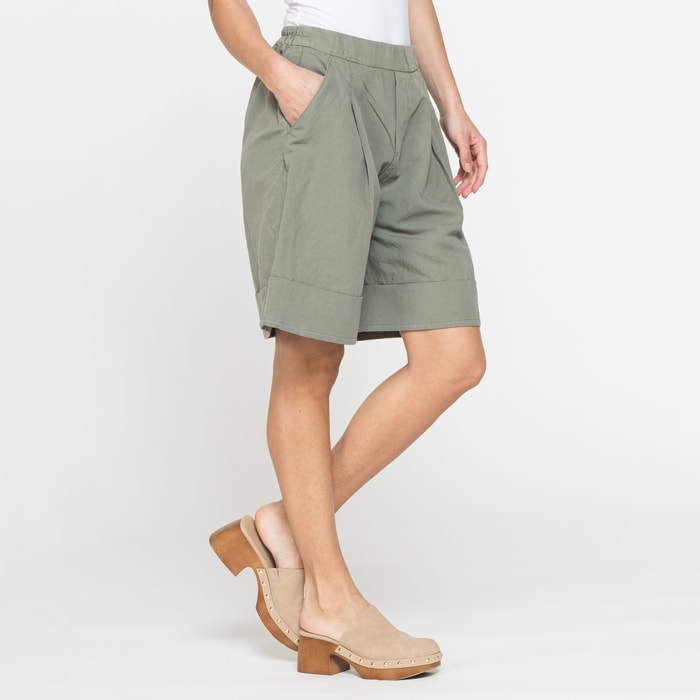 BERMUDA IN MISTO LINO COMFORT FIT