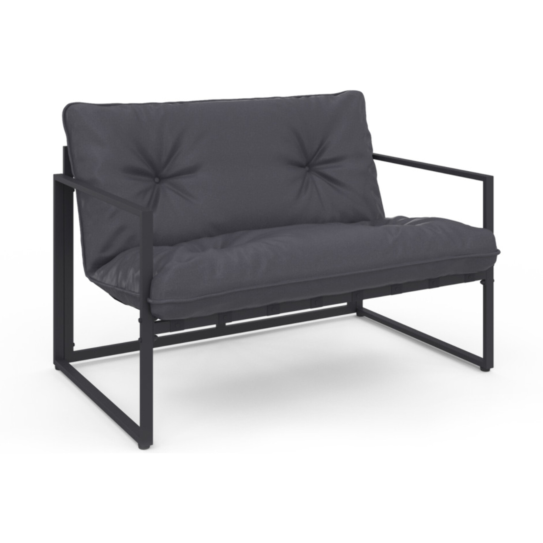 Salon de jardin Tropéa 4 places avec coussins gris