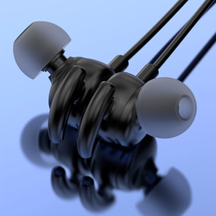 Cuffie con fascia per collo M101S. Funzione di cambio voce, suono 360º e riduzione del rumore AI. Modalità gioco e modalità musica. Bluetooth 5.4 e slot TF.