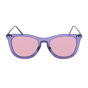 Gafas de sol PALO ALTO ARLES - Azul transparente / Transparente rosa degradado y patilla de metal negro mate