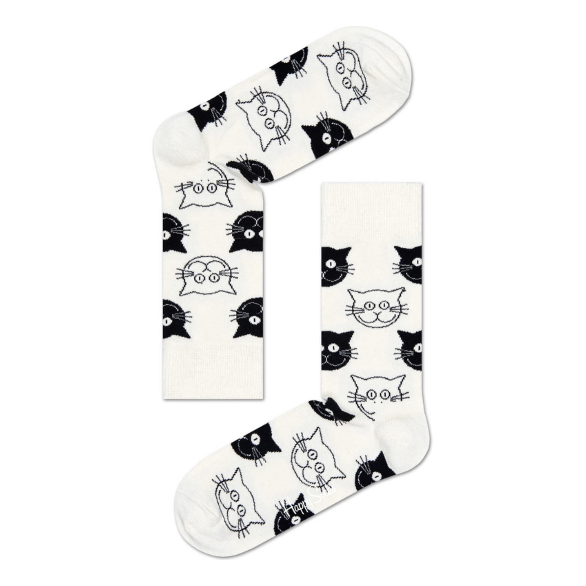 Calcetines cat white