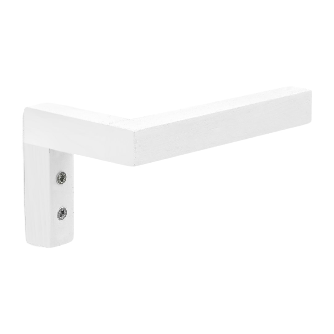 Portarrollos de pared de madera maciza tono blanco de 7x14cm Alto: 7 Largo: 14 Ancho: 8