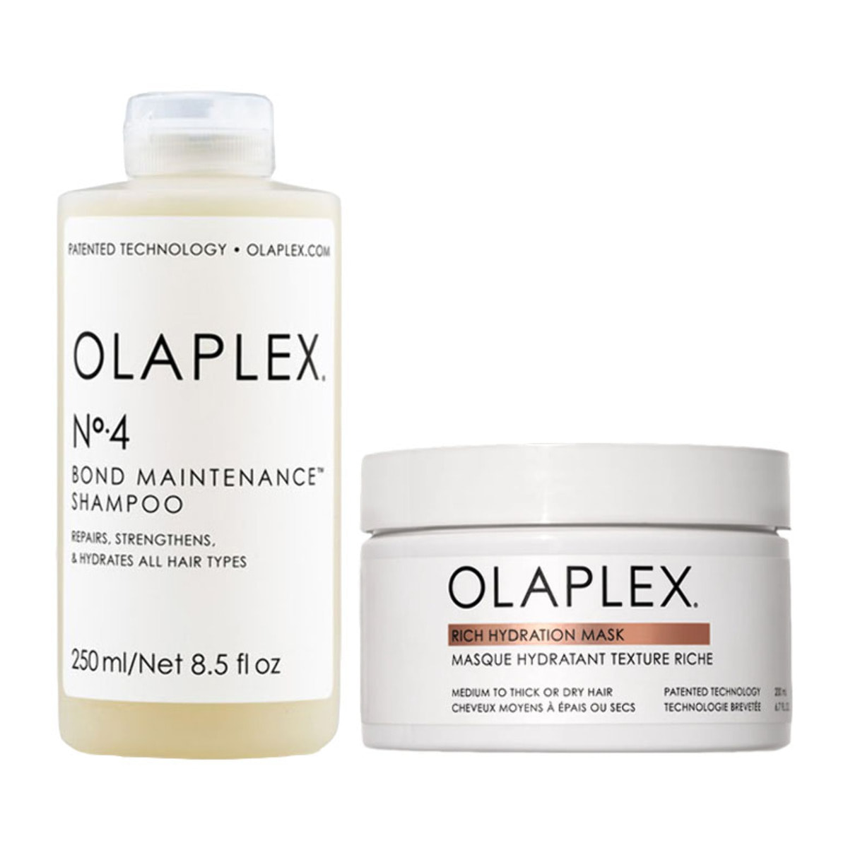 OLAPLEX Kit Bond Maintenance Shampoo N°4 250 + Rich Hydration Mask 200ml