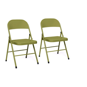 Chaises métal pliante Lucy - Vert