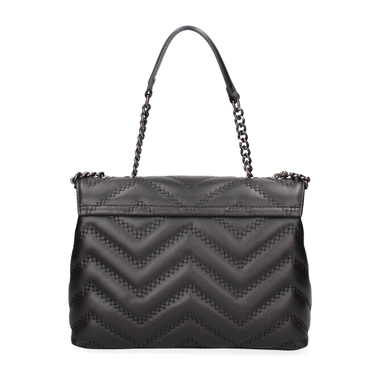 Borsa a spalla donna Made in Italy - Modello Silvana Plus - Vera pelle - 24.0 x 15.5 x 7.0 cm