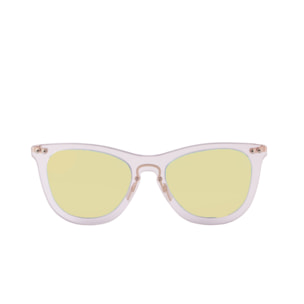 Gafas de sol OCEAN FLORENCIA - De espejo dorado con montura blanco transparente y patillas metálicas doradas