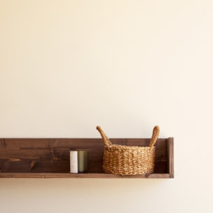 Estantería de madera maciza tono nogal de varias medidas