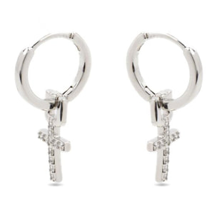 Pendientes Lux by Lux acabadoss en rodio