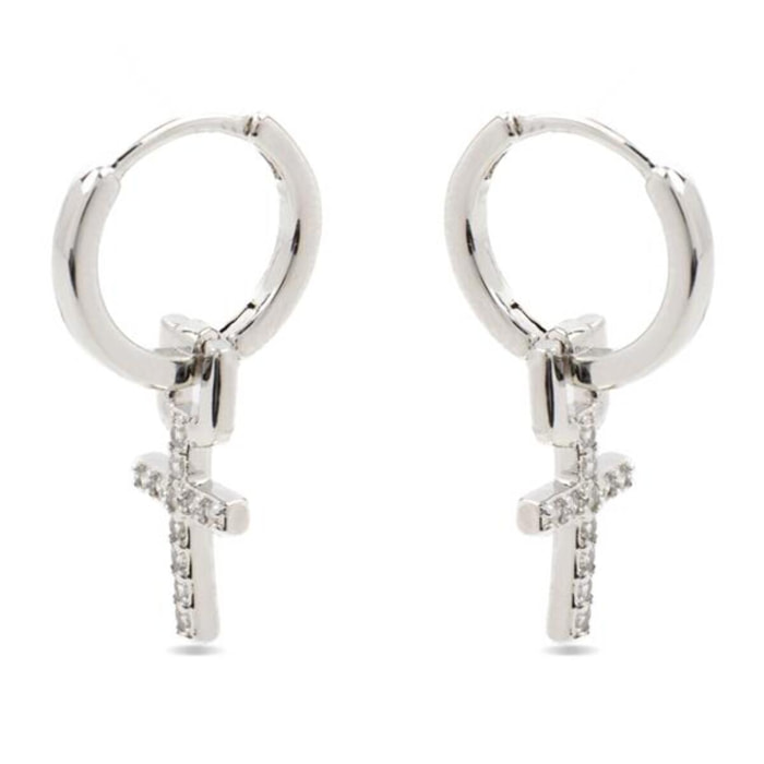 Pendientes Lux by Lux acabadoss en rodio