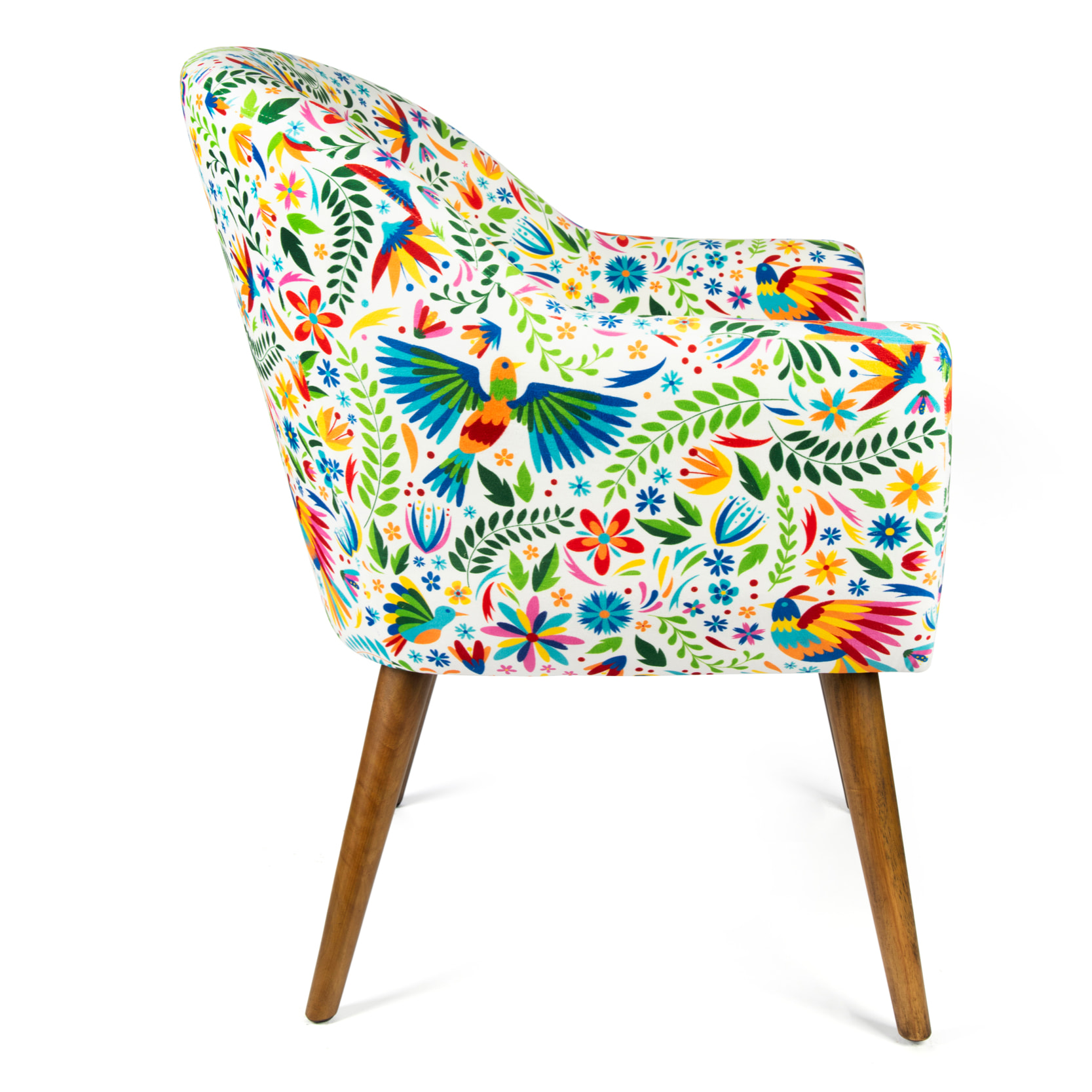 Poltrona Excelsa Mexican Flowers in poliestere e multistrato 70x65x83 cm multicolore