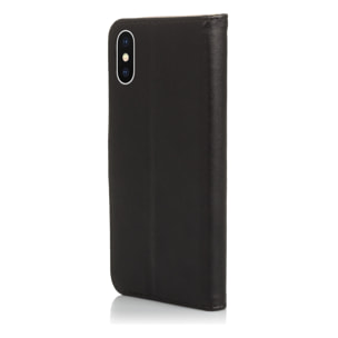 DAM Custodia a libro in ecopelle per iPhone X 7x2x14 cm. Colore nero