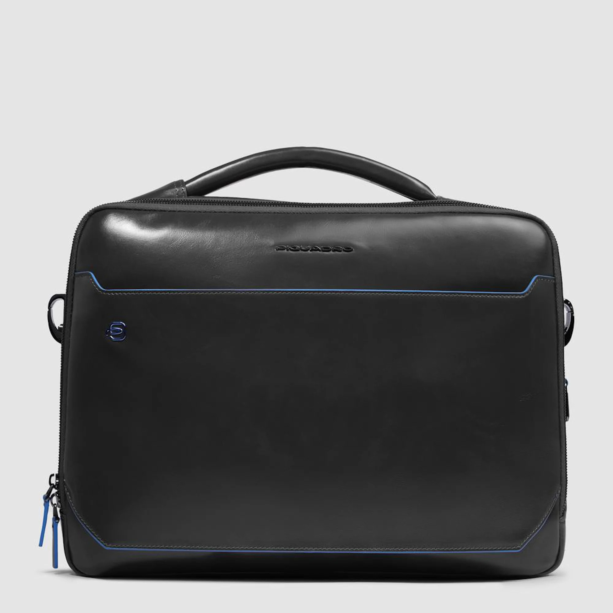 Piquadro Borsa porta pc e iPad®Pro 12,9” in pelle personalizzabile con protezioni antiurto e RFID