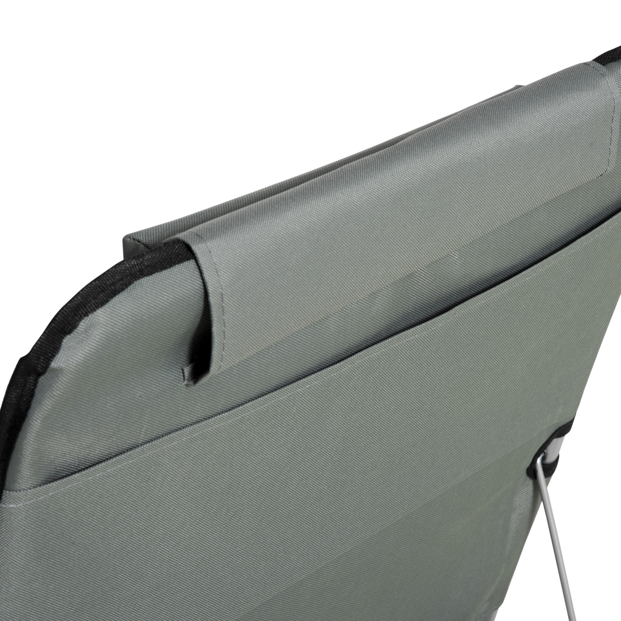 Lot de 2 tapis de plage rembourrés - dossier inclinable 5 positions - sac transport inclus - acier polyester gris