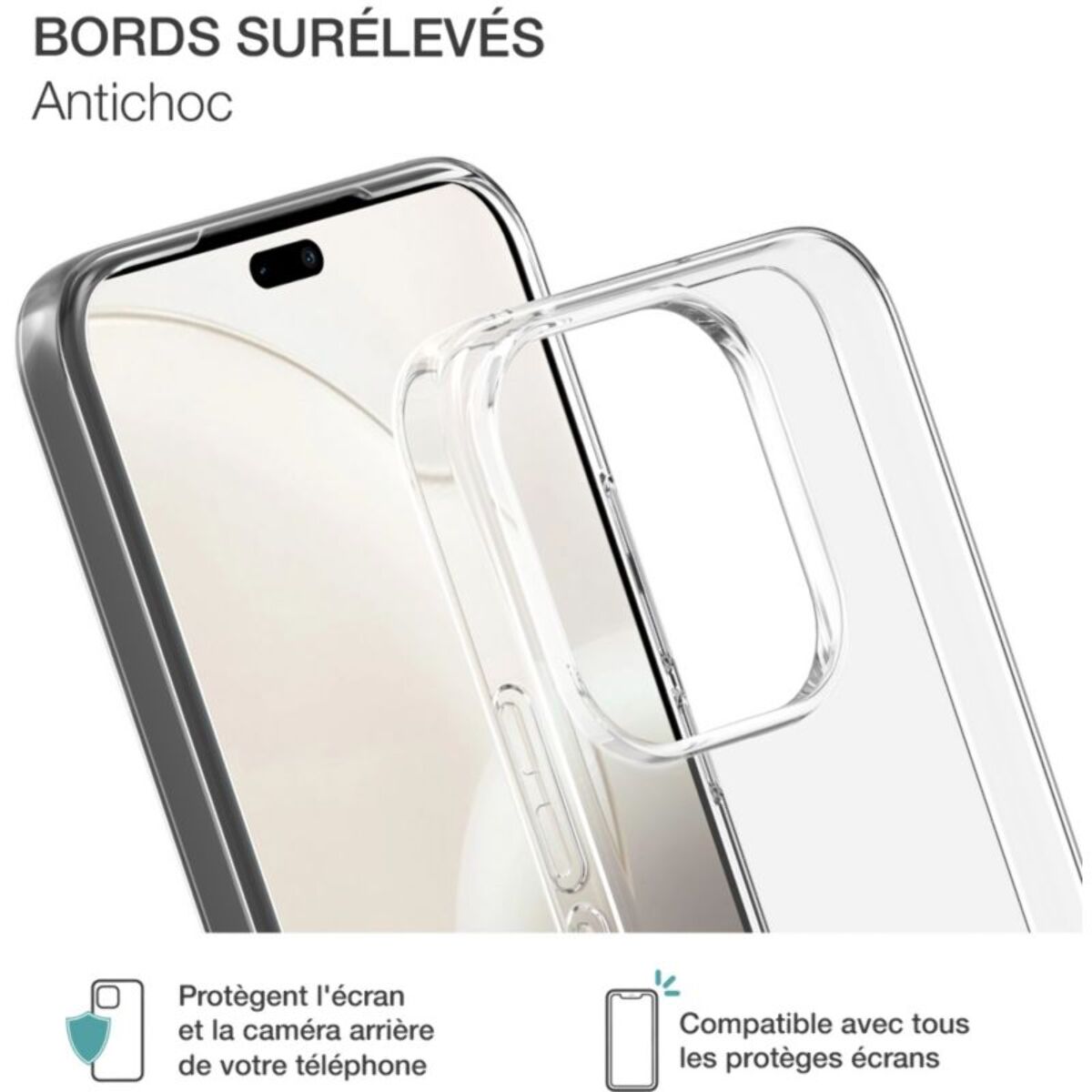 Coque BIGBEN CONNECTED silisoft transparente Honor 600 lite rec