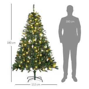 árbol de Navidad Artificial 745 Ramas 200 Luces 112x180cm