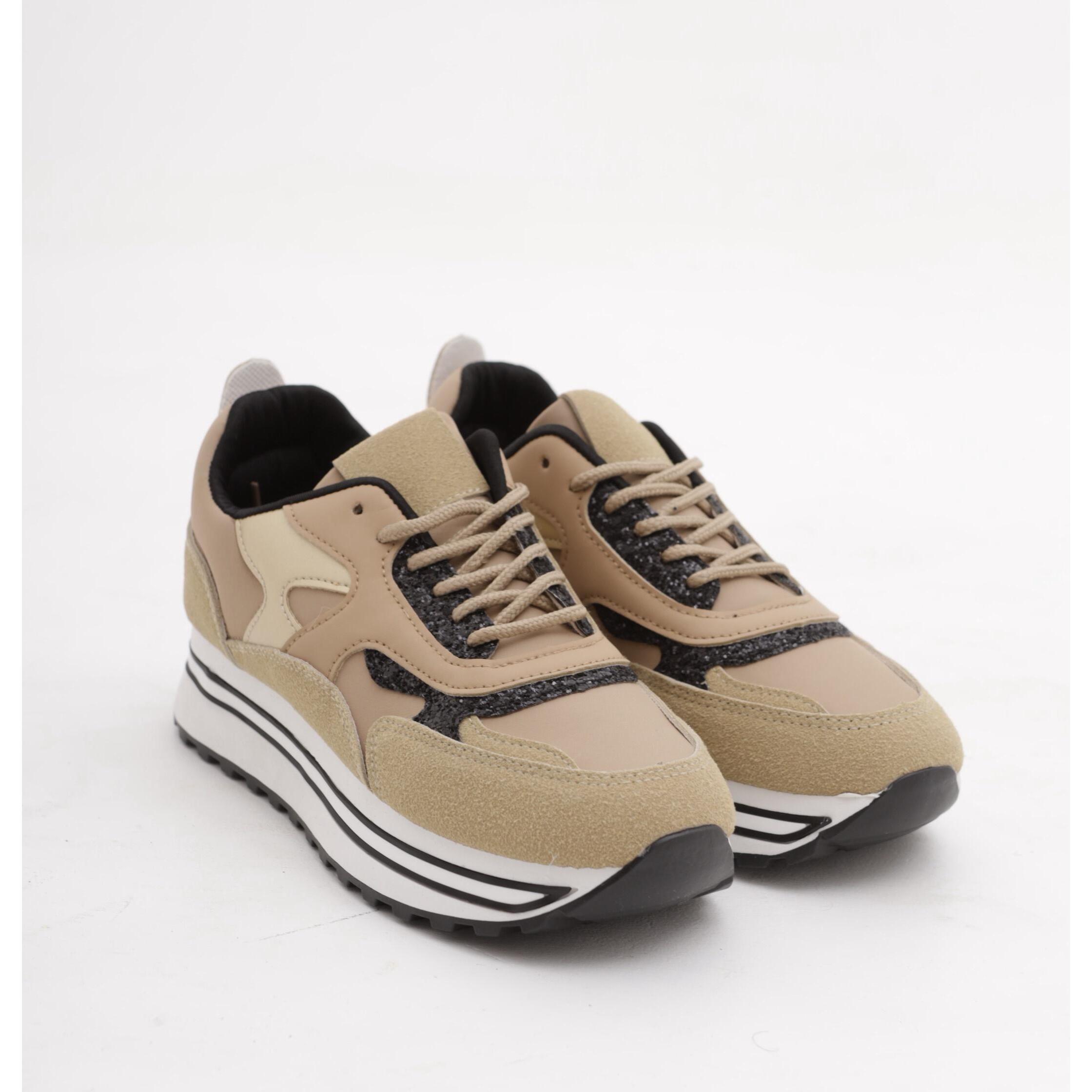 SNEAKERS CHOCOLA' COLOUR BLOCK CAMEL