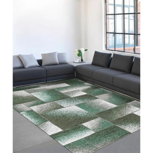 Tappeto Passatoia Corridoio Geometrico Verde