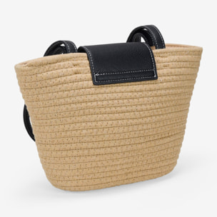 Bolso de hombro tostado con solapa