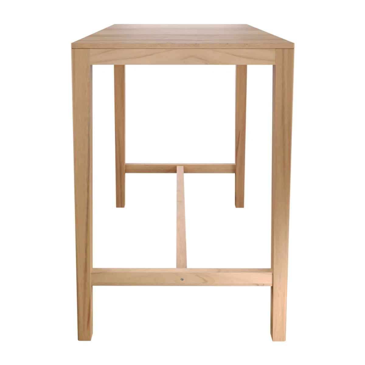 Table de bar d'extérieur en bois de teck massif 4 personnes - Tunga