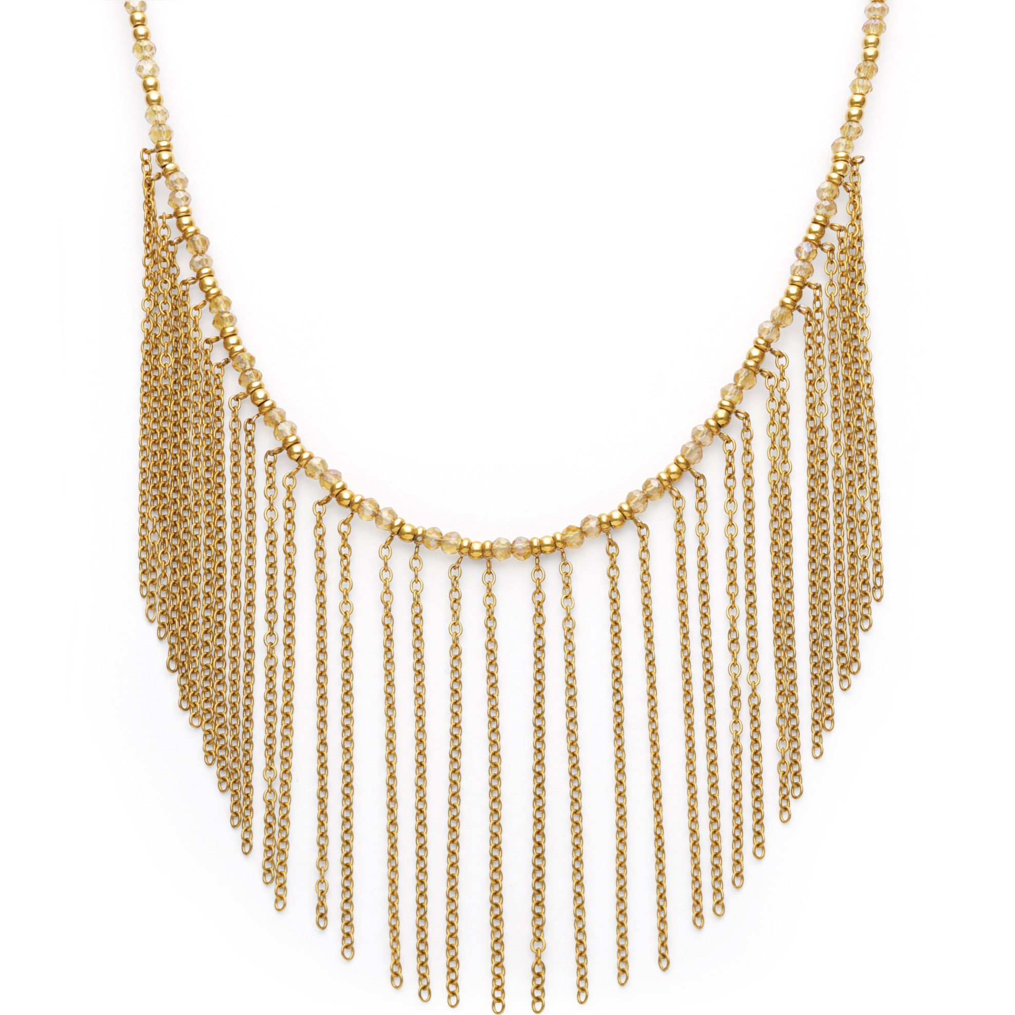 Collana Zafira Champagne  Acciao Placcato Oro
