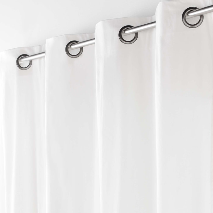 Rideau en poly-coton recyclé - Blanc