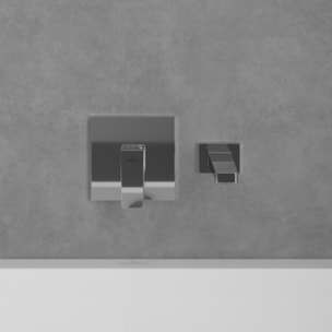 Façade mécanique Architectura Square Or brossé + corps encastré