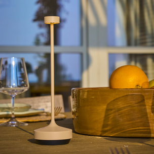 Lampe de table sans fil RUBY Sable H25cm