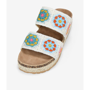 Sandalias de crochet blancas con esparto