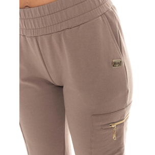 Mono de invierno de mujer, cuello alto y cremallera, pantalón cargo Leone 1947