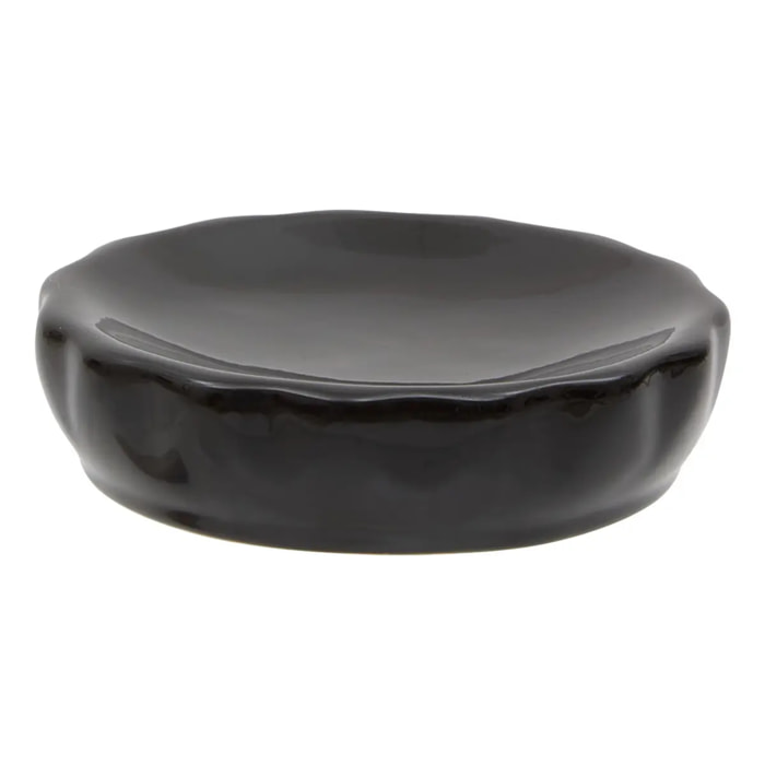 Porte-savon Colorama en céramique D.11cm noir